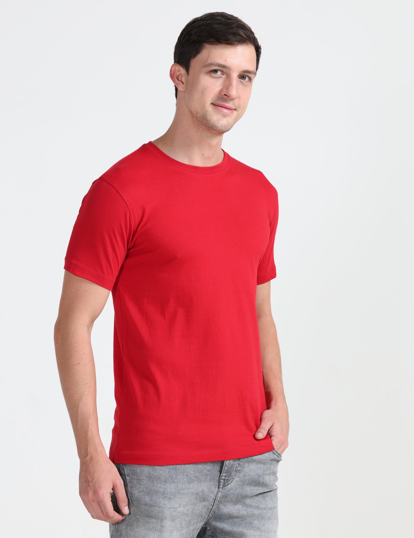 Organic Round Neck - Red