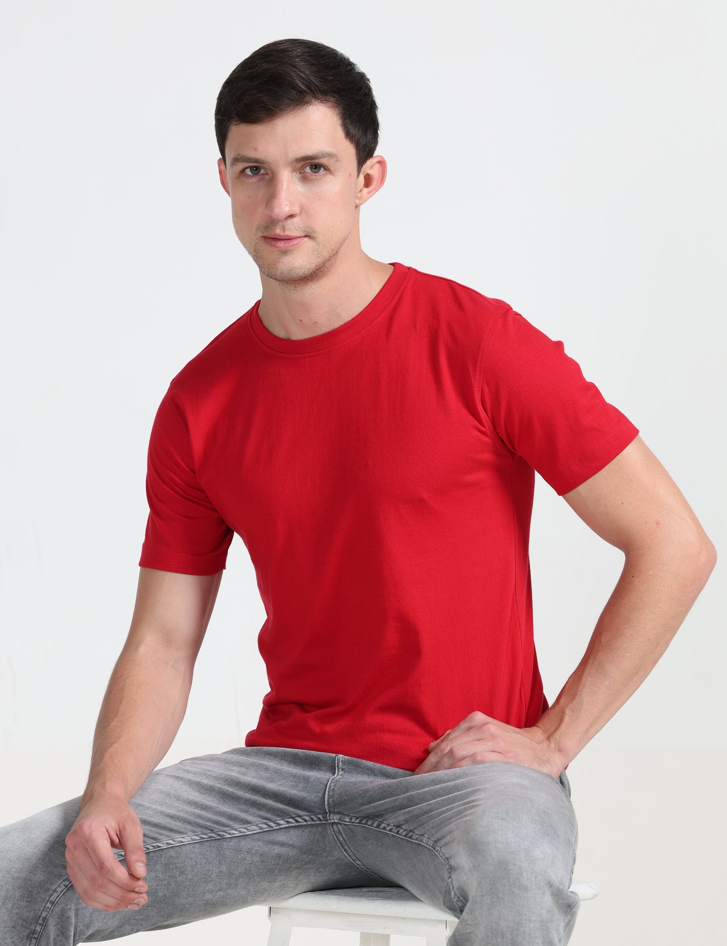 Organic Round Neck - Red