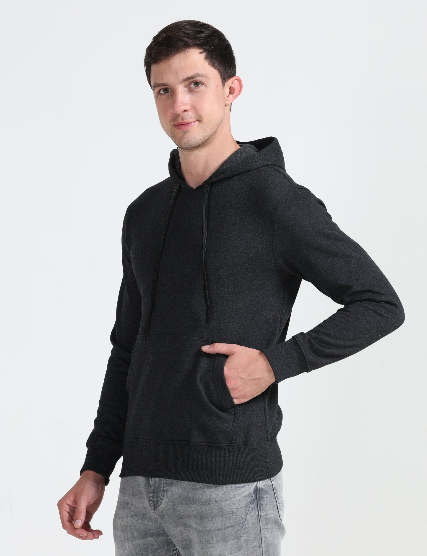 Hoodie - Black Melange