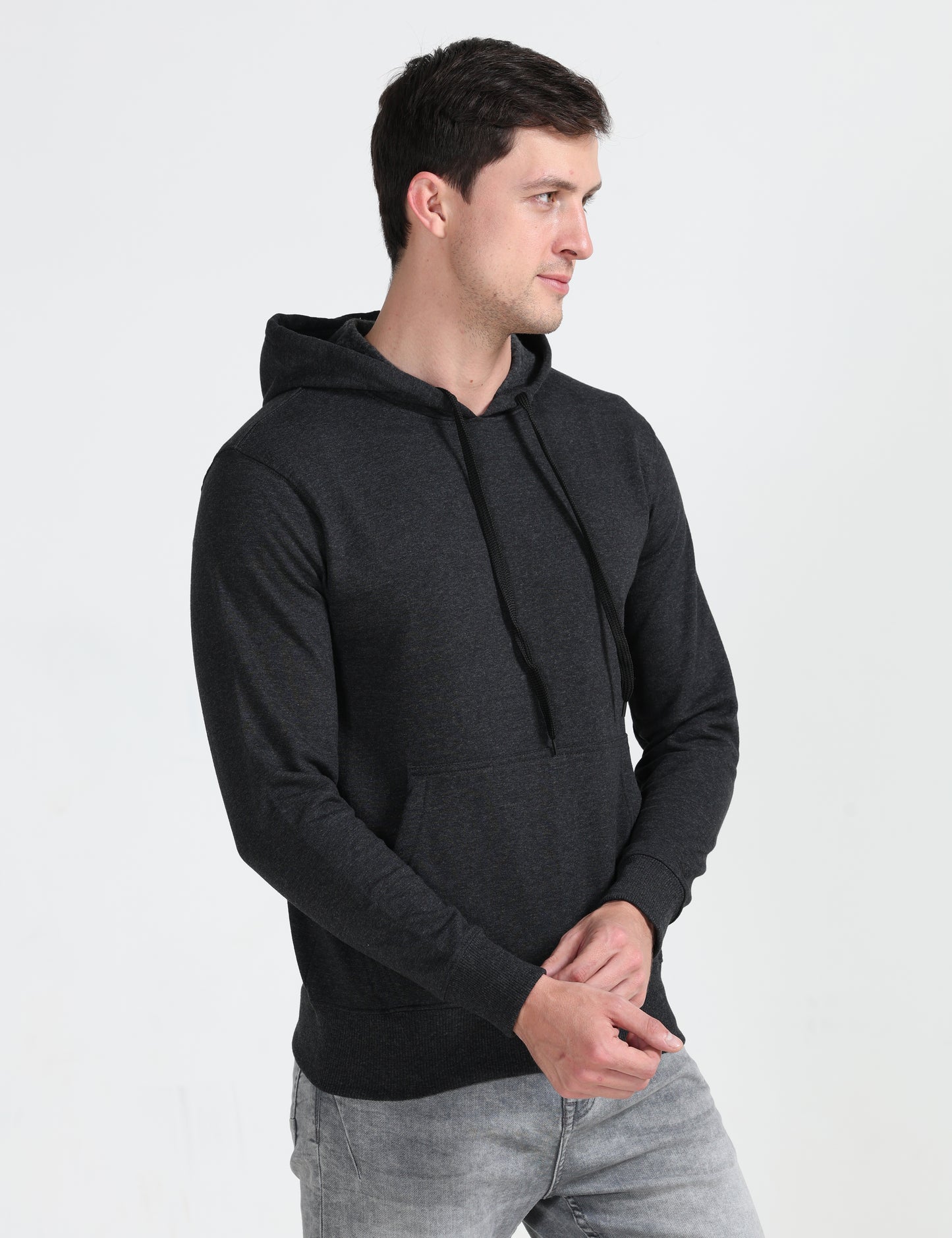 Hoodie - Black Melange