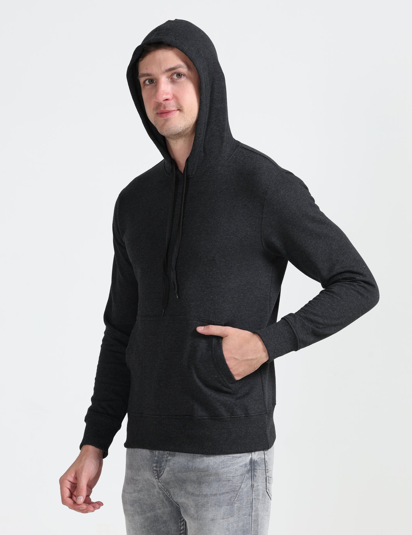 Hoodie - Black Melange
