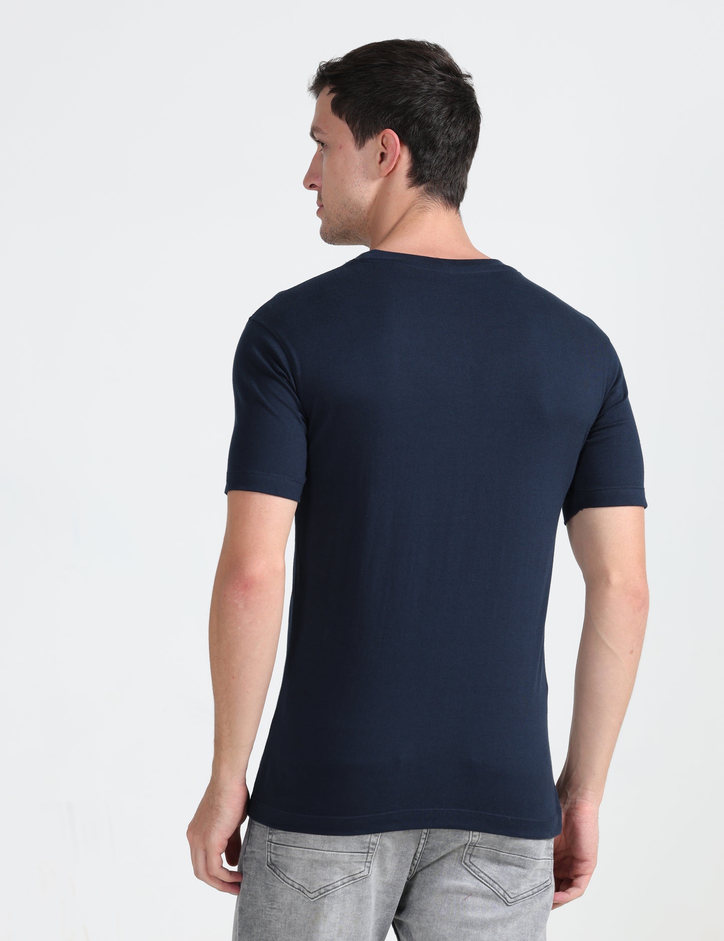 Organic Round Neck - Navy Blue